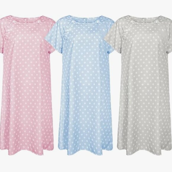 3 Pieces Hospital Gown for Women Labor Delivery for Hospital Maternity NEW - Picture 1 of 5